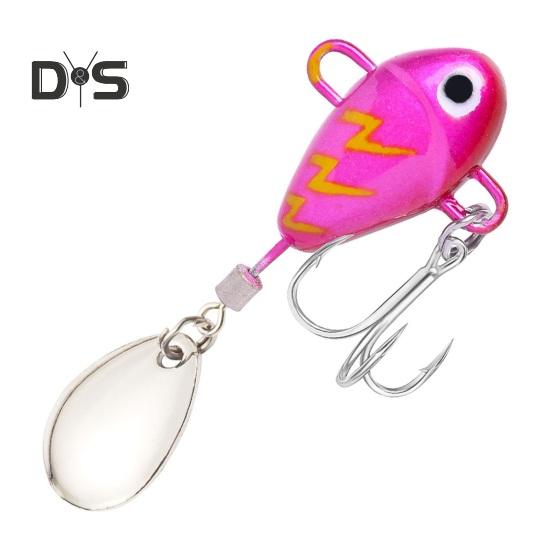 6Pcs 10G/5CM VIB Fishing Lure with Treble Hook Spinning Sequin Long Casting Metal Hard Artificial Spinner Bait Saltwater Freshwater Bass Walleye