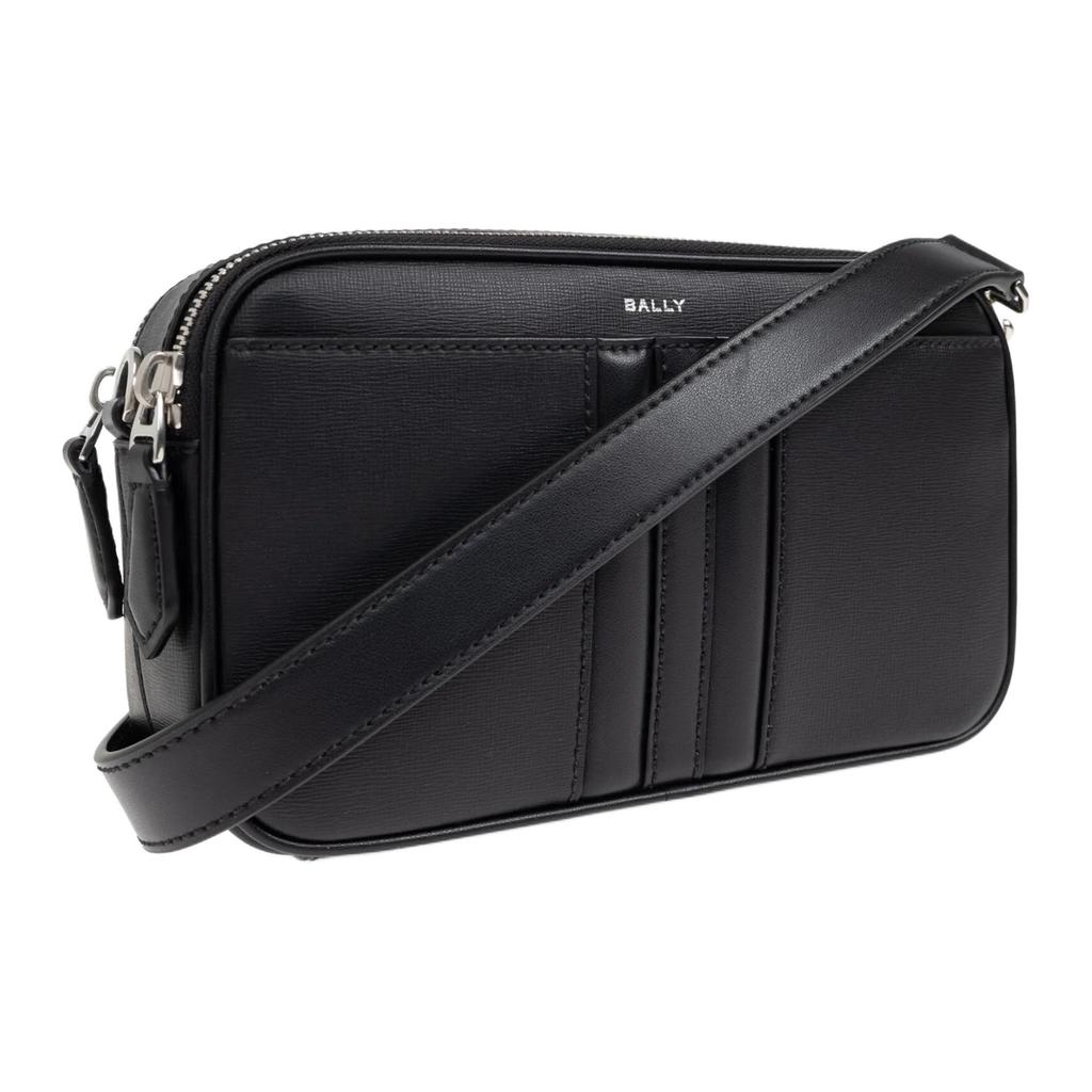 Bally Logo Print Leather Messenger Bag Men bags Black 6310498