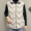 Autumn and Winter Down Vest Mother Large Size Stand-up Collar Women's Top Vest