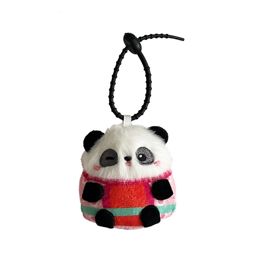 Adorable Round Panda Plush Keychain - Perfect Gift or Bag Charm