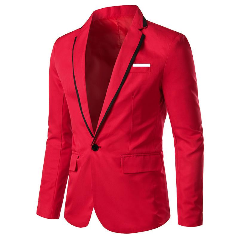 Men's Small Suit Color Matching Slim Fit Non-ironing Casual Men's Suit