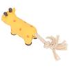 Grunting Latex Dog Toy Interactive Boredom Relief Bite Resistant Squeaky Squeeze Dog Toy with Cotton Rope Tail