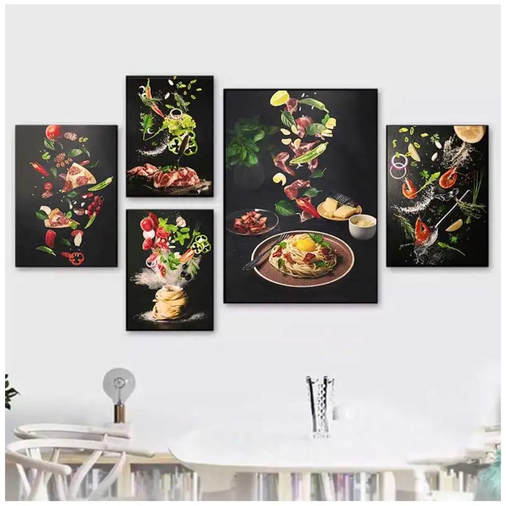 Gastronomy And Kitchen Poster Food Pictures Restaurant Decoration Canvas Printing Wall Picture Home Room