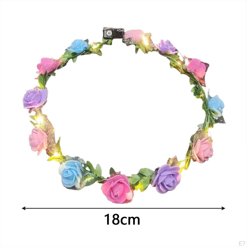 Flower Headband Creative LED Floral for Dressing Up Night Market