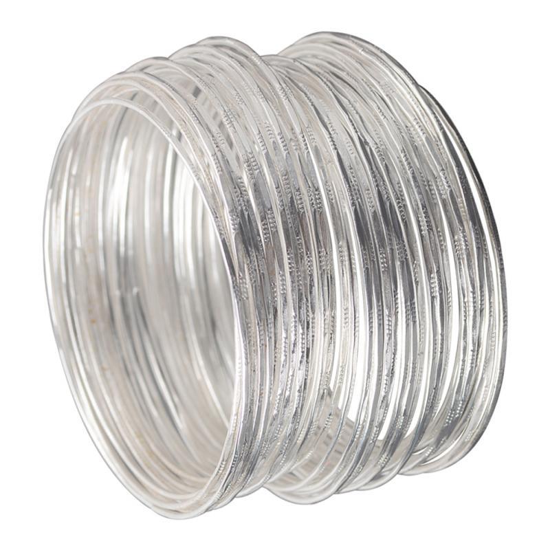 50pack Ethnic Tribal Thin Bracelet Stackable Cuff Bangle Wristband Set