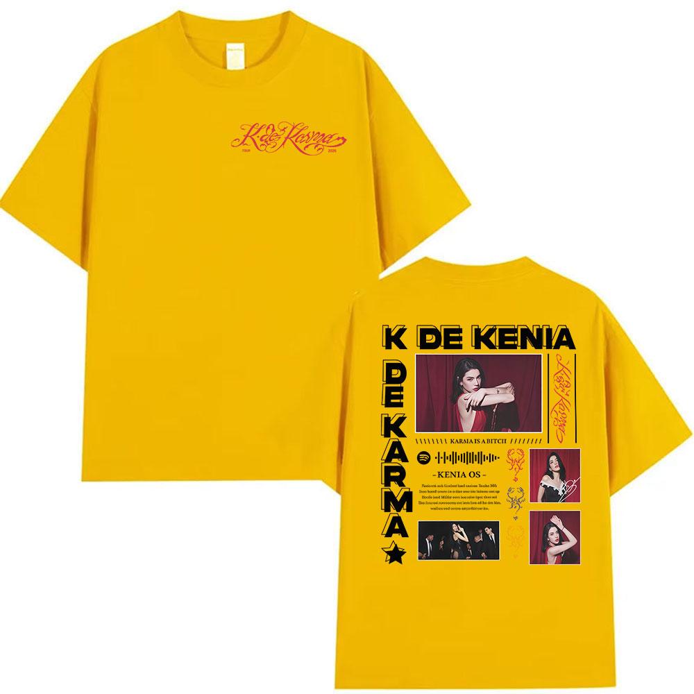 Kenia Os K De Karma Album Graphic T Shirt Unisex Women Vintage Gothic Oversized Cotton Tshirts Hip Hop Aesthetic Clothing Tshirt