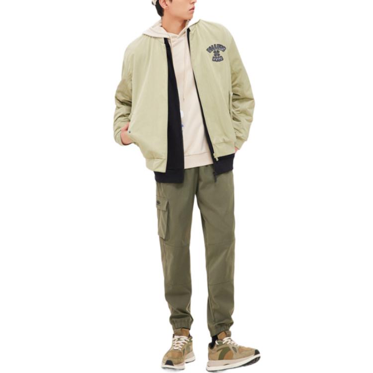 Anta Basketball Series Solid Color Zipper Cartoon Pattern Printed Jacket Unisex Jacket Manny-Green 152241830R-1