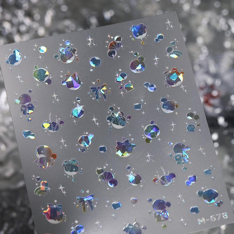 

Season Glass Broken Jelly Glue Bows Bubble Nail Sticker Waterproof Nail Sticker Decorative Jewelry M678 679 M678 (Broken Glass)