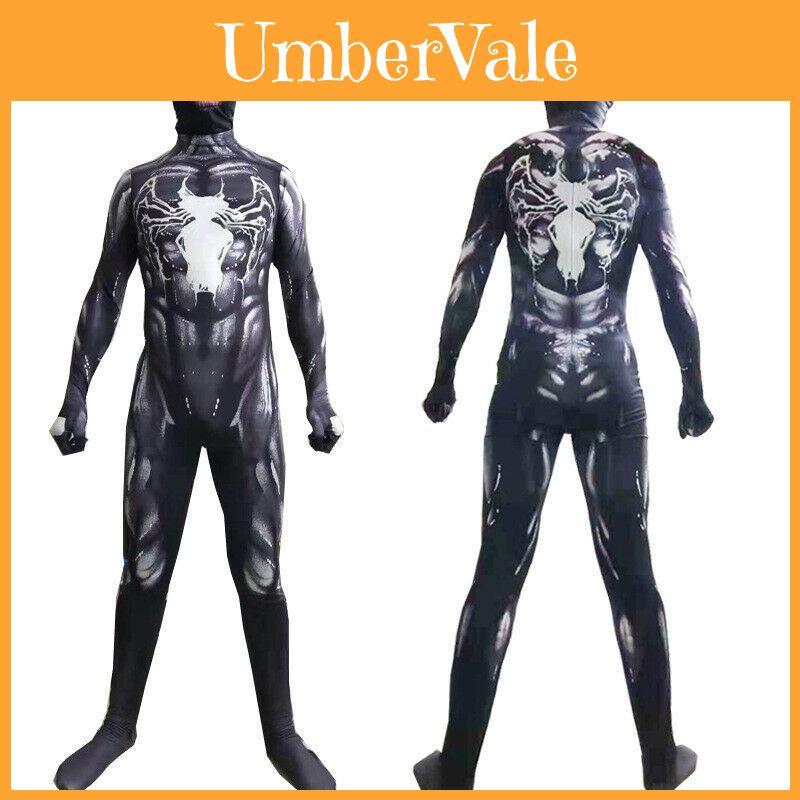 Venom Spider-man Cosplay Costume Jumpsuit With Exquisite Design And Breathable Fabric For Kids And Adults