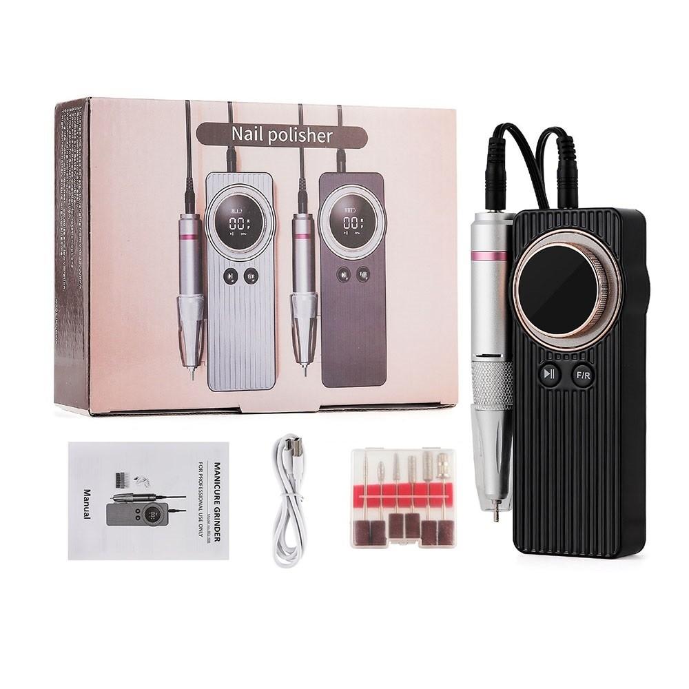 35000RPM Low Noise LCD Display Nails Beauty Tools Portable Nail Drill Exfoliation Remove Calluses Nail Removal Polisher