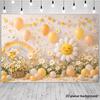 2D Yellow White Smiling Daisy Photography Background
