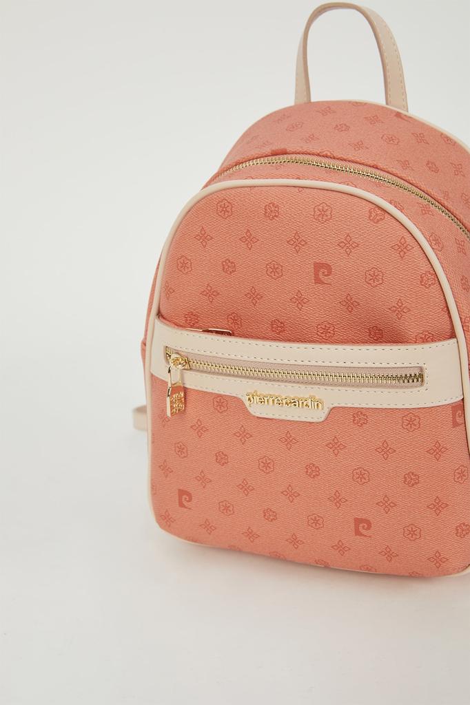 Original Pierre Cardin Coffee Monogram Luxury Backpack Coffee Monogram Women's Backpack