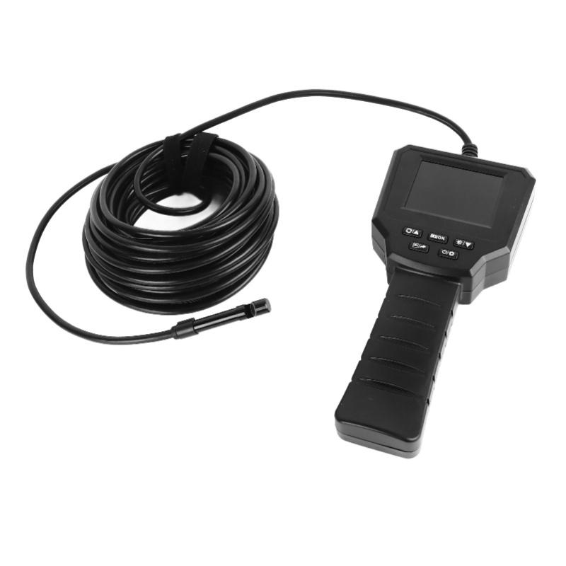 Pipe Endoscope Digital Handheld Inspection Camera Industrial Borescope 1080P HD 8mm Lens 2.4in Screen 10meter Cable