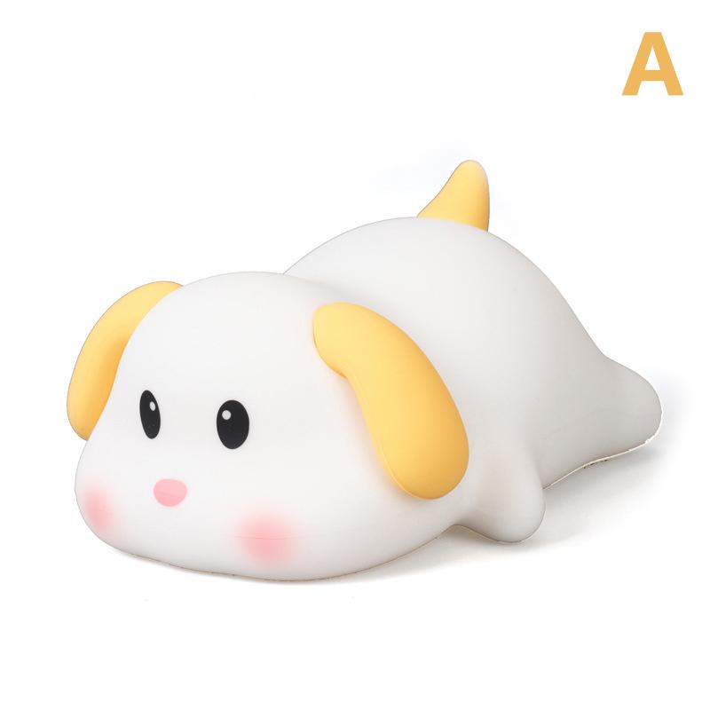 

Cute Puppy Dog Night Light Silicone Nursery Sleeping Lamp Touch Control Nightlights Usb Rechargeable Table Lamp For Baby Child