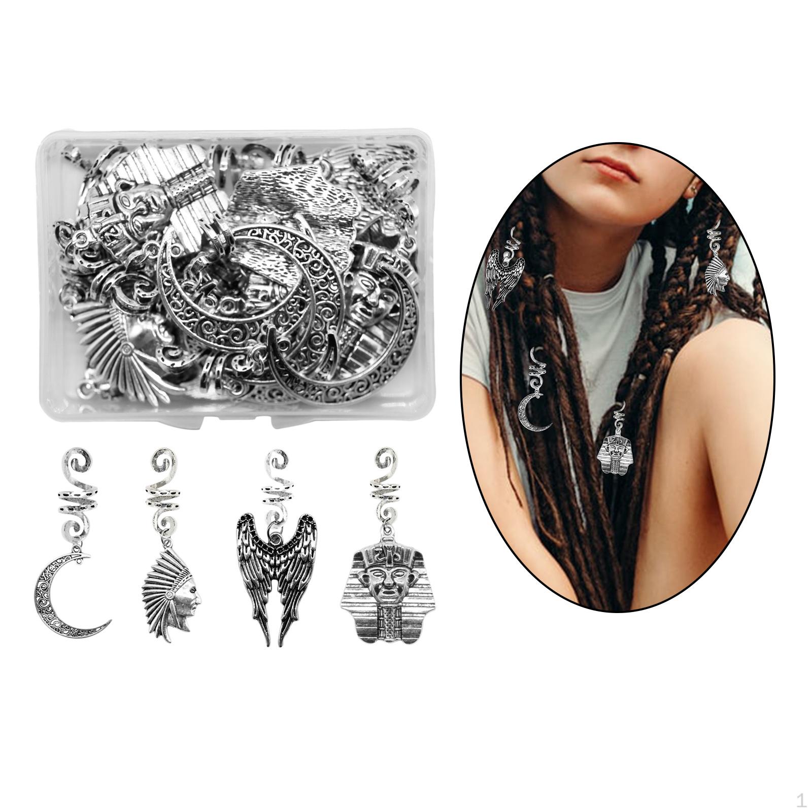 

20 Pcs Dreadlocks Hair Braids Rings Decorations Accessories Coil Pendants Bead with