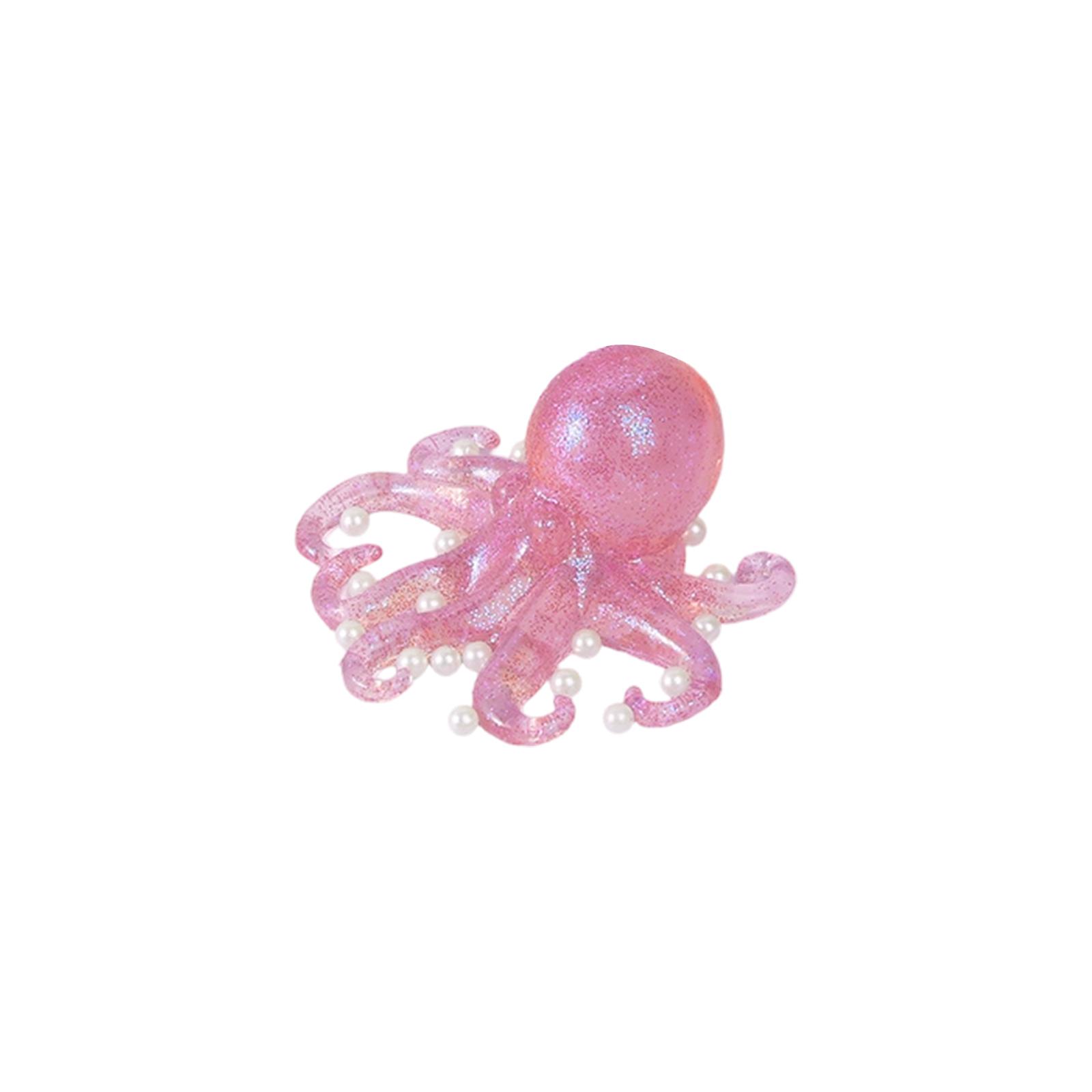 

Octopus Figurine Resin Material Decorative Desk Ornament Realistic Sea Animal Sculpture for Home Office Display one size розовый