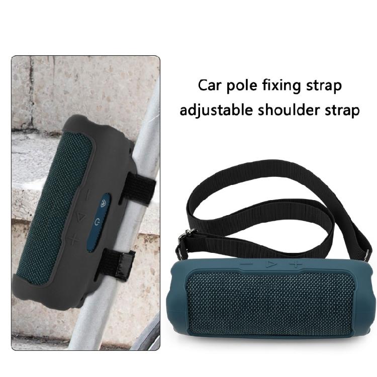 Speakers Carrying Storage Bag Antidrop Silicone Protective Sleeve with Shoulder Straps for Flip 7 Speakers