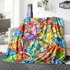 Pokemon Characters Collage Blanket Soft Throw Blanket For Home Bedroom Bed Sofa Travel Office Solid Christmas Blanket