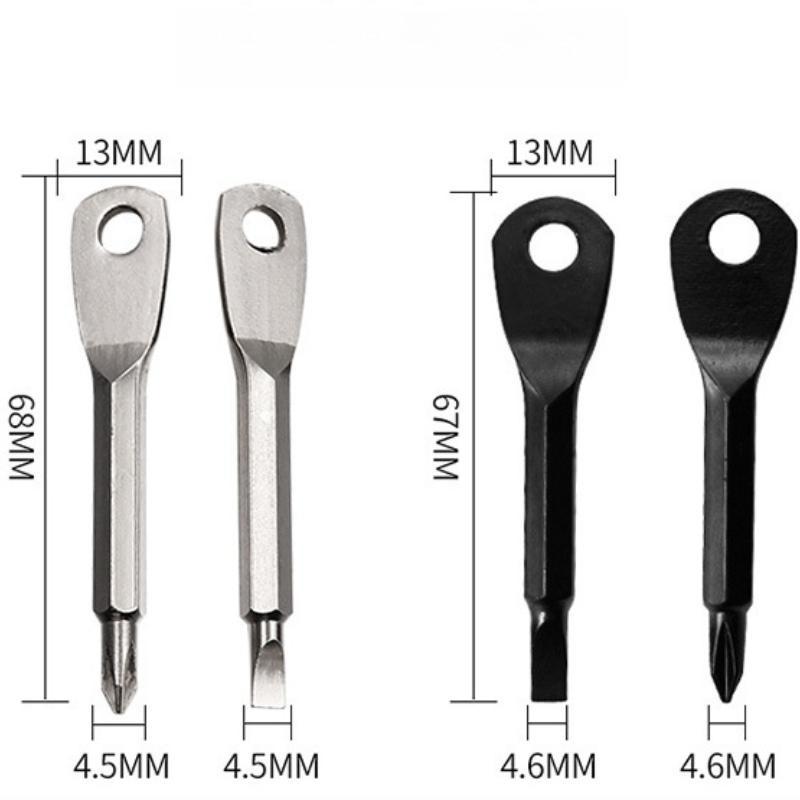 Phillips Slotted Portable Screwdriver Set Key Ring Keychain Mini Pocket Keyring Cross Screw Driver Repair Tool Gadget EDC Small
