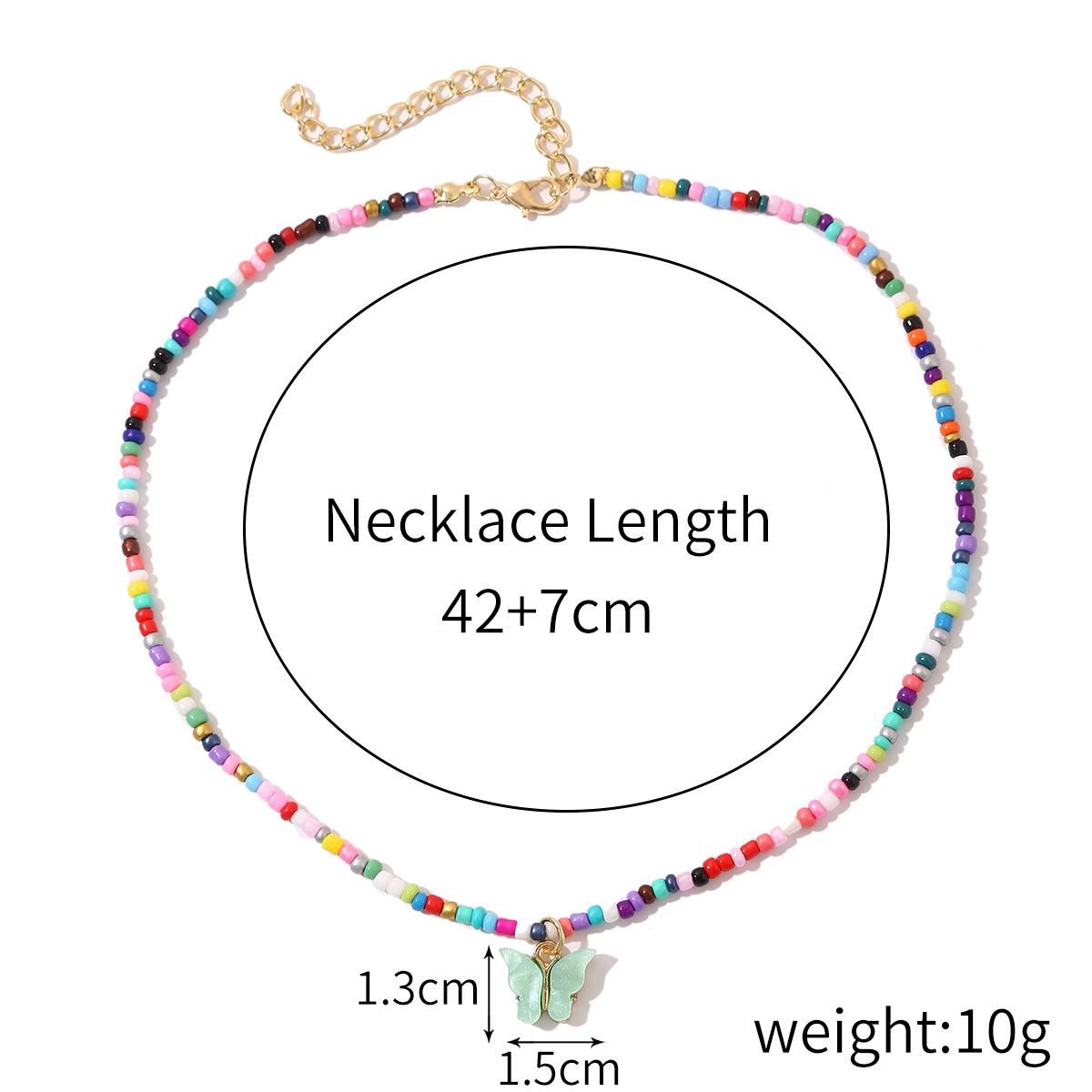 

Ожерелье для женщин, аксессуары, ожерелье на ключицу, женские сотни цветных рисовых бусин ручной работы в богемном стиле, элегантное ожерелье из бисера