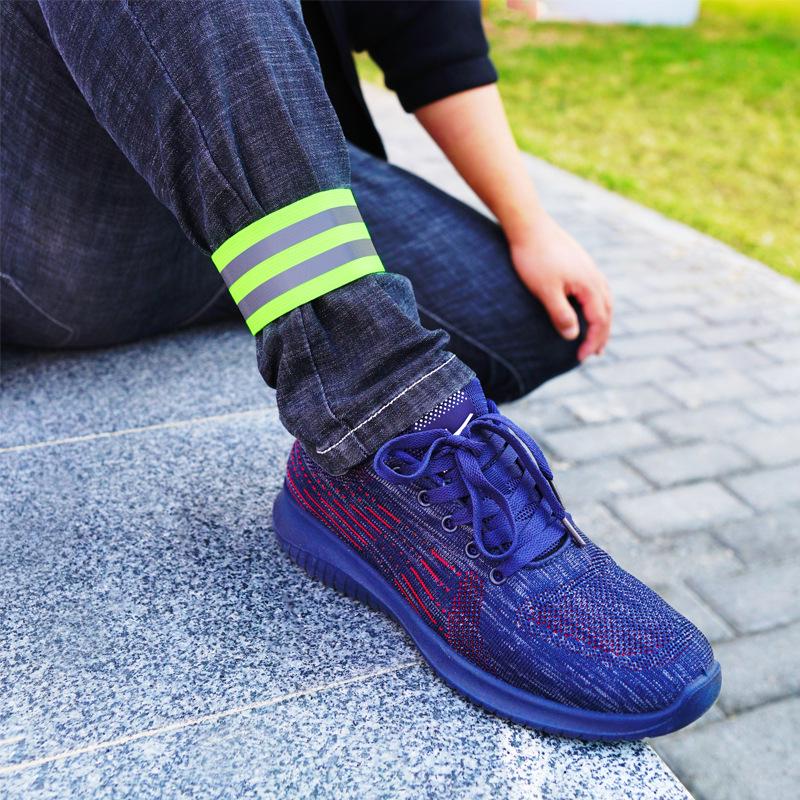 Reflective Cycling & Running Leg Straps: Elastic Safety Bands for Night Visibility.
