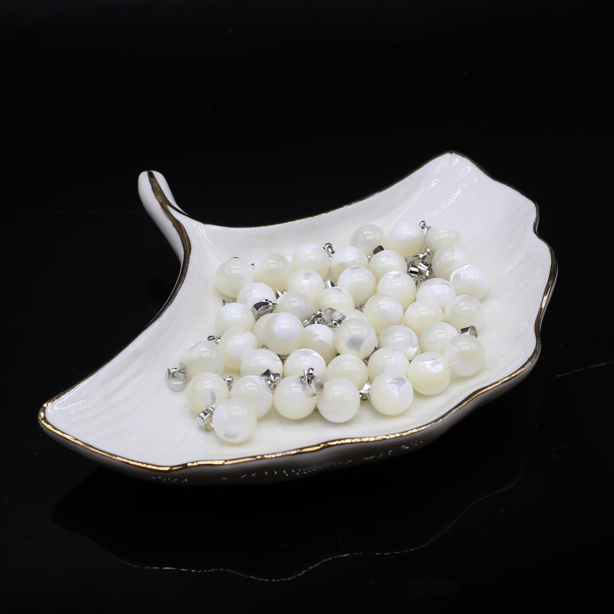 

5 шт. Маленькая подвеска Ракушка Круглая подвеска Шар 10 мм для изготовления ювелирных изделий DIY Ожерелье Браслет Серьги Аксессуар 5pcs