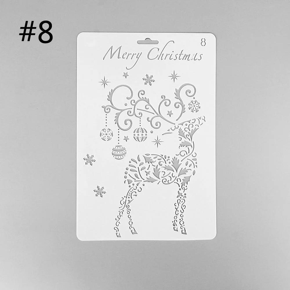 

Сделай сам Крафт Штамп Настенная Живопись Шаблон Цветка Скрапбукинг Тиснение Рождество Полые Трафареты 8