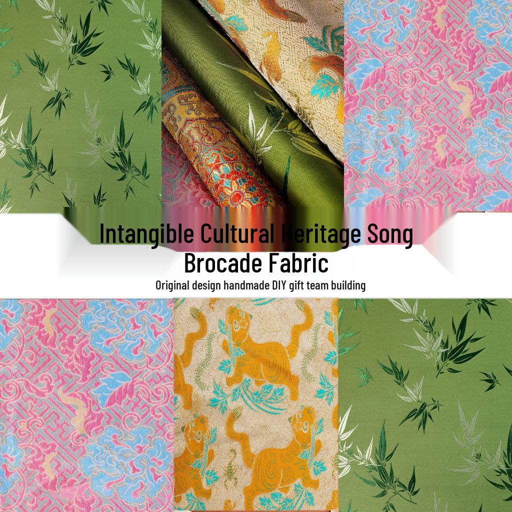 Retalhos de Tecido Brocado Jacquard Estilo Chinês para Sachê DIY e Artesanato