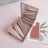 5-pack mini travel portable box with mirror makeup brush set loose powder brush foundation brush eye shadow brush lip blending brush