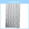 Waterresistant European Peva Shower Curtain With Geometric Design And Included Hooks For Bathroom Decoration