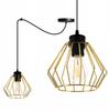 Golden Spider Ceiling Hanging Lamp, Wire Plafon
