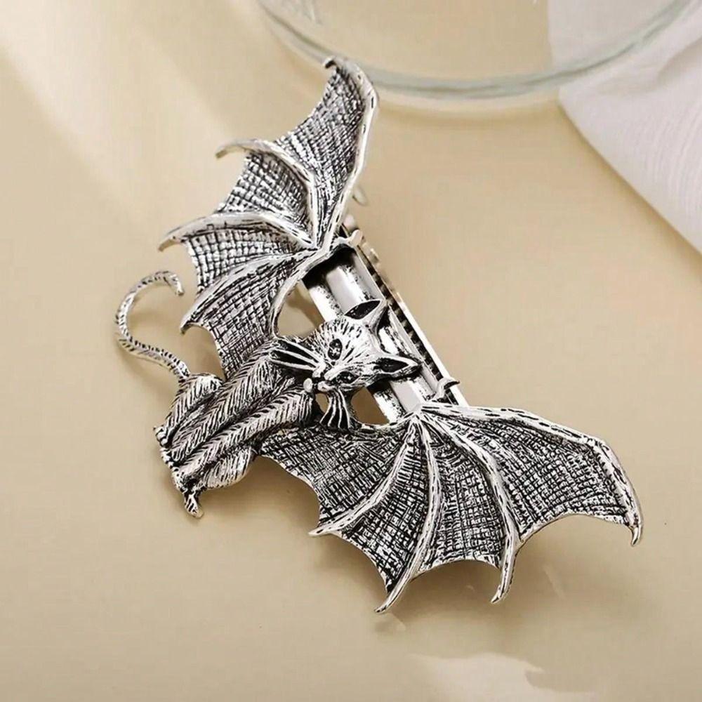 Antikton Fledermaus Katze Haarspange Fledermausflügel Vintage Spange Stilvolle Gothic Haarnadel Damen