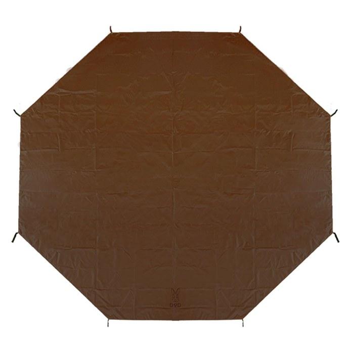 DOD Takenoko Tent Ground Sheet with Setup Guide GS8-796, Brown, 447 X 447 Cm