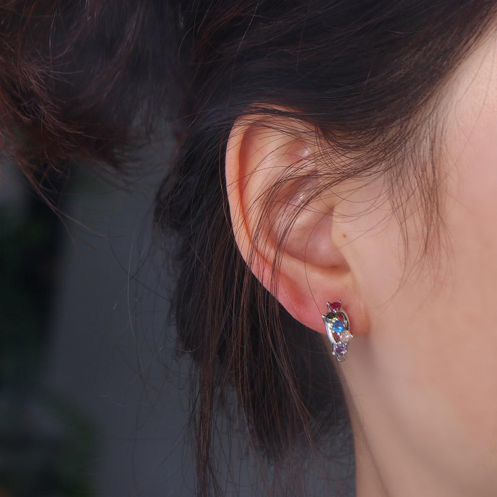 

Цинк сплава цинка, винтажные простые серьги с цирконом Y2k, стразы, женские серьги-кольца, аксессуары в корейском стиле