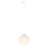 Acrylic Milk White Round Pendant Light - Modern Minimalist Frosted Ball Lighting for Store or Wedding Décor, 220V.