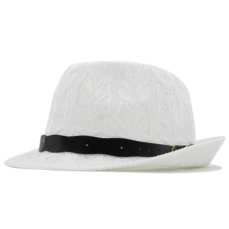 Vintage Hollowed Men Panama Hat Men Cotton Fedora Male Sun hat Women Summer Beach hat Chapeau dad Jazz Trilby Cap Sombrero