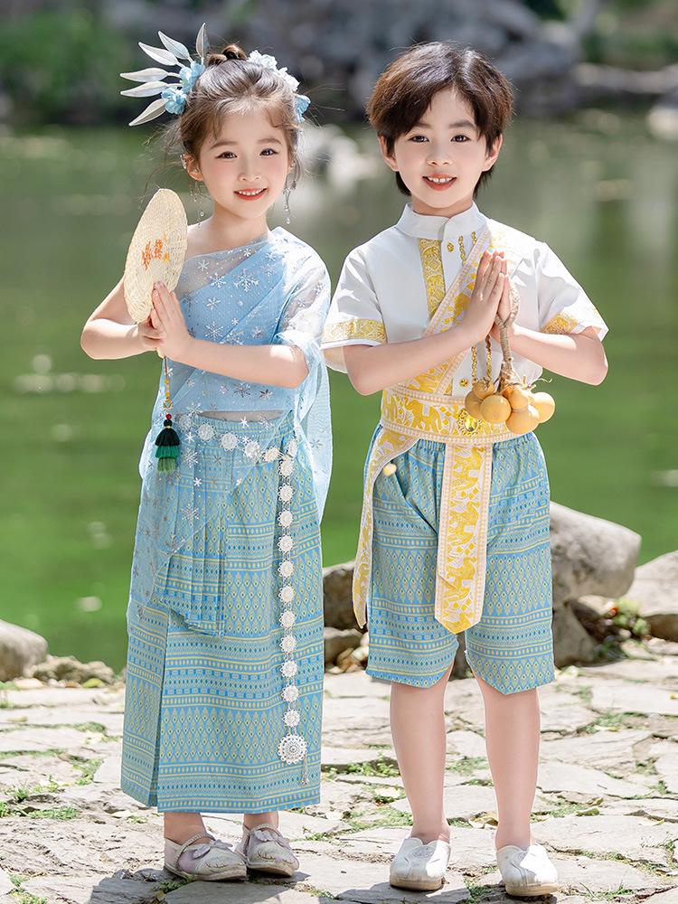 Dziecięcy strój etniczny Dai dla chłopców i dziewcząt - Wiosna, Lato, Jesień strój do występów