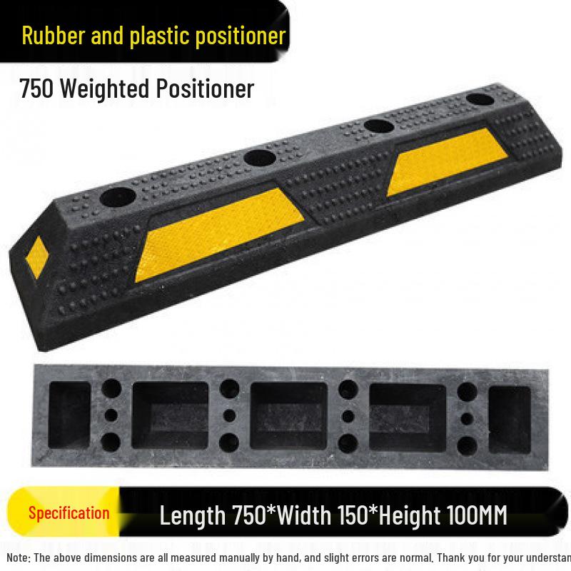 Rubber Wheel Stop: Large Car Reversing Anti-Collision Barrier & Locator
