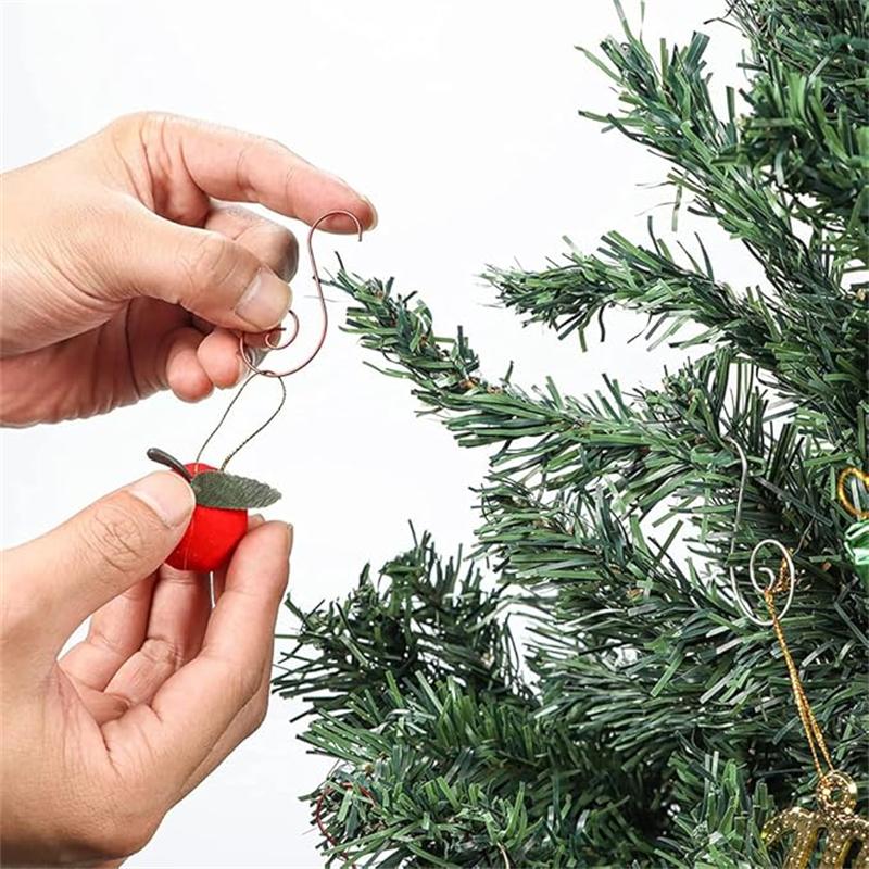 20Pcs S Shaped Metal Hook Xmas Tree Hook Hanging Pendants Christmas Decor Ornaments Hanger Hooks Home Party Accessories