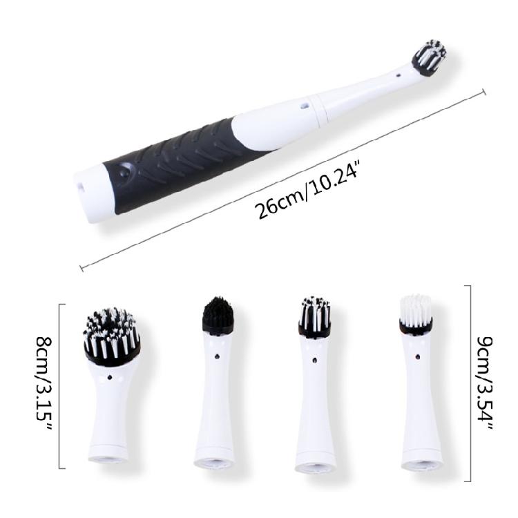 Electrical Brush Cleaner Spin Scrubber Cleaning Gadget with Brush Heads