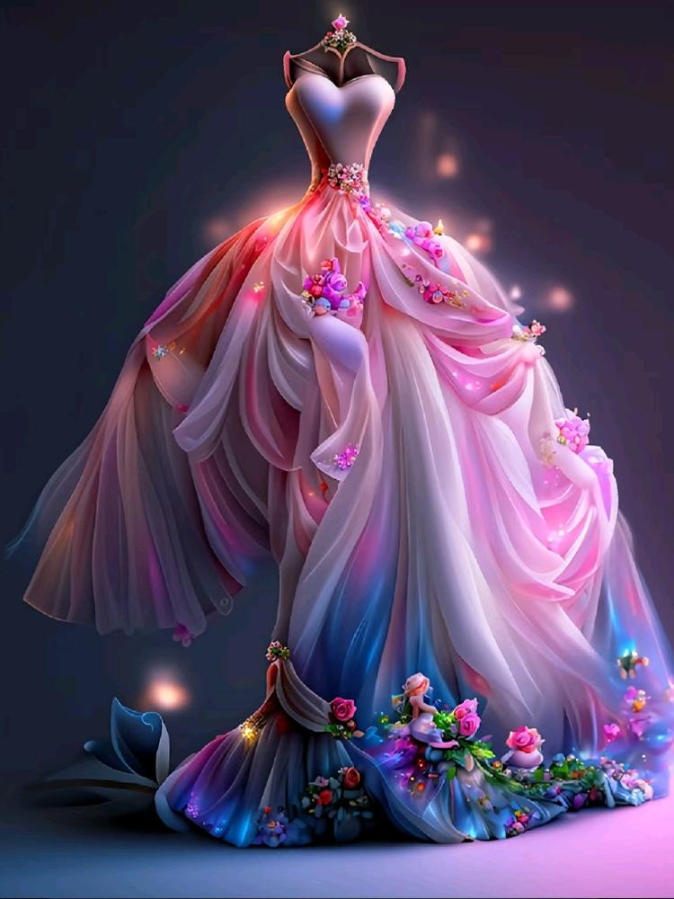 

5D DIY Алмазная роспись Ангел Элегантный Водный бриллиант Женское платье Алмазный художественный набор ювелирных изделий Вышивка Украшение Подарок Full Round 20x30CM