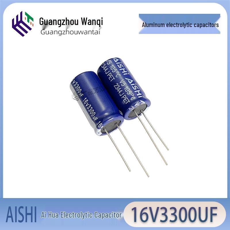 

Оригінальний алюмінієвий електролітичний конденсатор AISHI Aihua 16V 3300UF 13x25мм з виводами