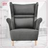 Zoja Scandinavian Wing Chair Family Meble Graphite Anthracite Dark