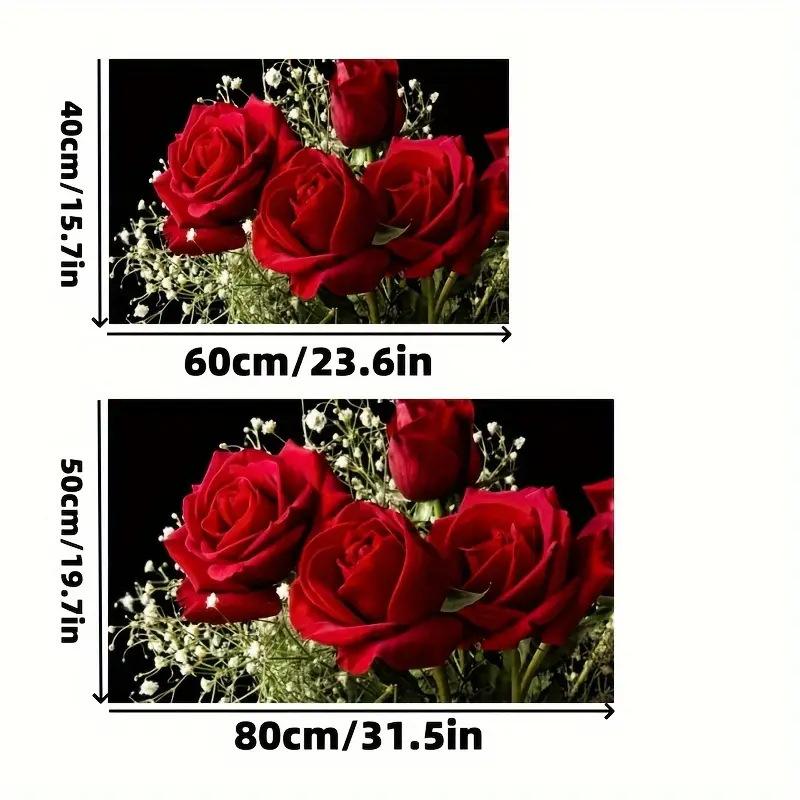 

Rose Entry Door Door Mat Porch Floor Mat Household Bathroom Toilet Door Non-Slip Mat Diatom mud 50*80cm