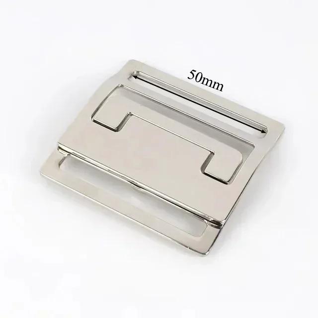 Meetee 1/2/4/5Pcs 30-60mm Metal Waist Belt Buckle Ribbon Band Adjust Clasp Coat Down Jacket Belts Decor Hook Buckles Accessories