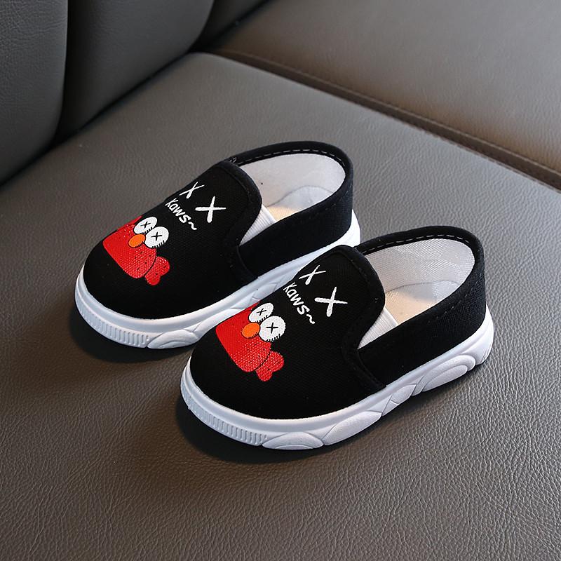 Little Boys Girls Cute Cartoon Canvas Shoes Casual Soft Children'S Shallow Moccasin Loafers Kids Sneakers Newest Toddler Baby Shoes
