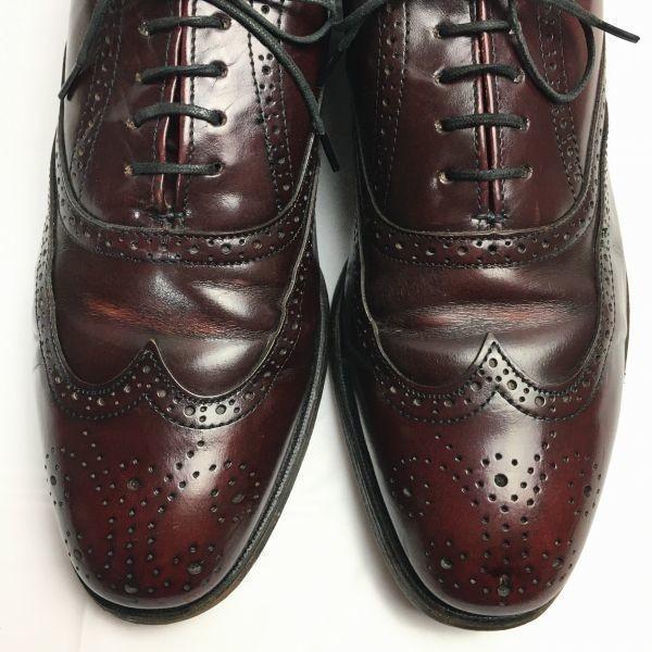Vintage 60s-70s Rare White Tag Red Letter BOSTONIAN Full Brogue Burgundy size 8.5D/B Men's(USED)