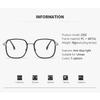 2PCS Color-changing Glasses Fashion Anti-blue Light Large Frame High-end Sense Of Men And Women Myopia Glasses 2302