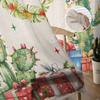 Christmas Winter Plant Bow Curtains For Living Room Bedroom Home Decoration Window Voile Tulle Curtain Drapes