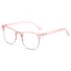 New 6 white flat plain black frame glasses frame men's flat glasses women's half frame big face frame fashion glasses